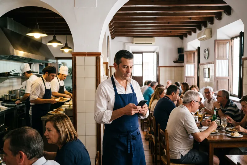 El encargado de un restaurante recibe en su móvil una llamada al número del local